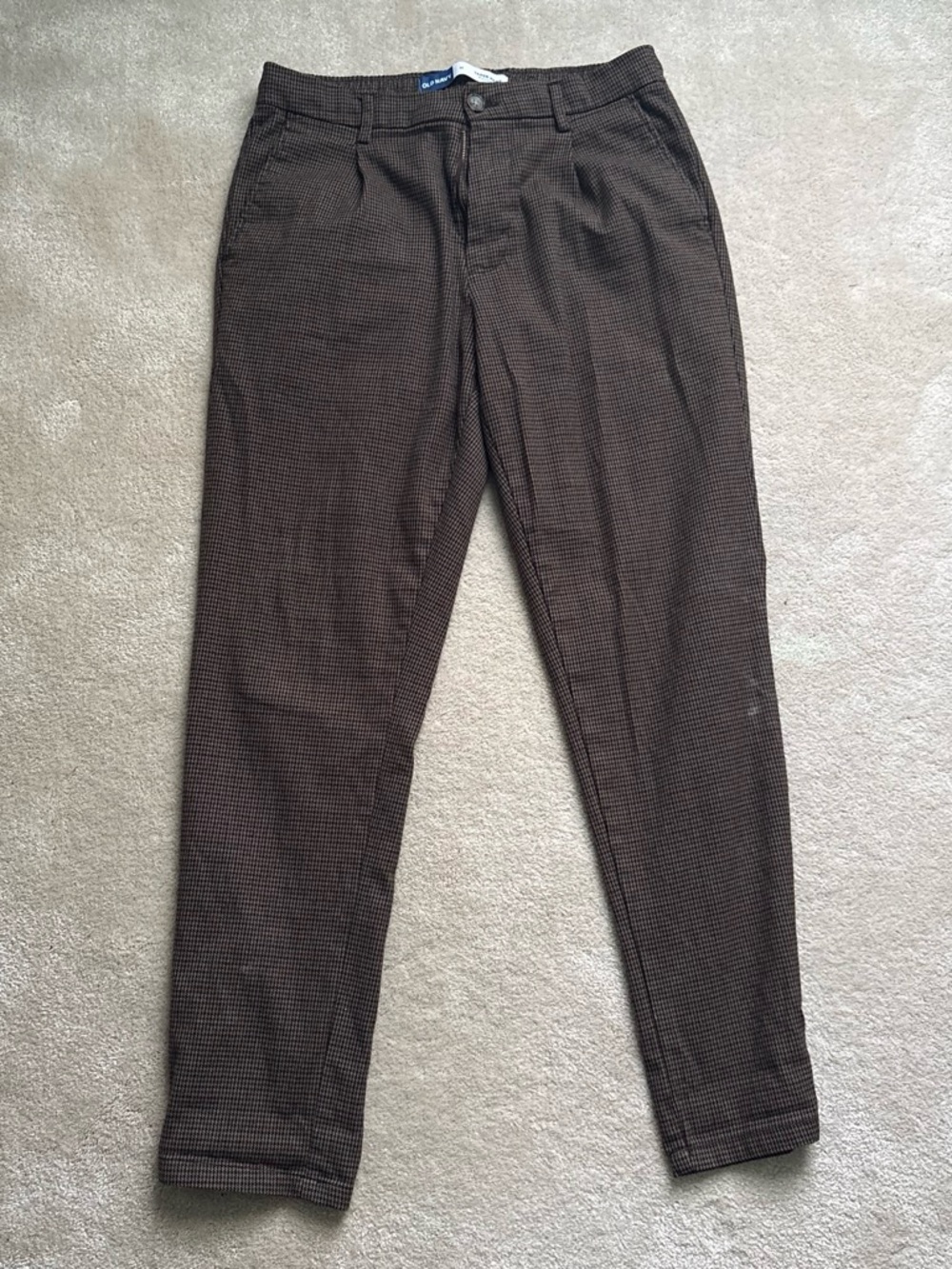 Old Navy men’s brown houndstooth pants size M